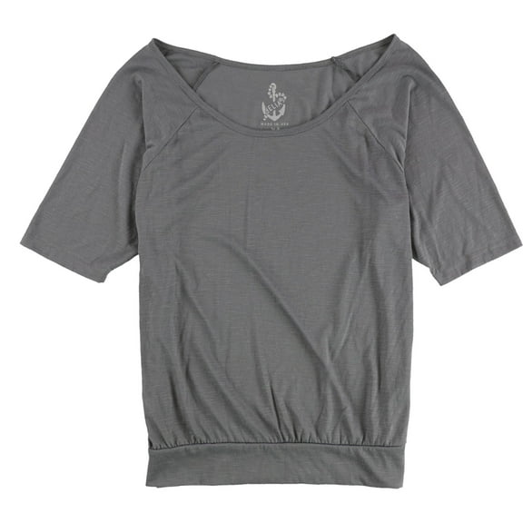 dELiA*s Womens Sidney Banded Pullover Blouse, Grey, Juniors, Small