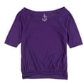 thumbnail image 1 of dELiA*s Womens Sidney Banded Pullover Blouse, Purple, Juniors, X-Small, 1 of 1