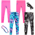 thumbnail image 1 of dELiAs Girls' Active Leggings - 4 Pack Performance Leggings with Headband, 1 of 7