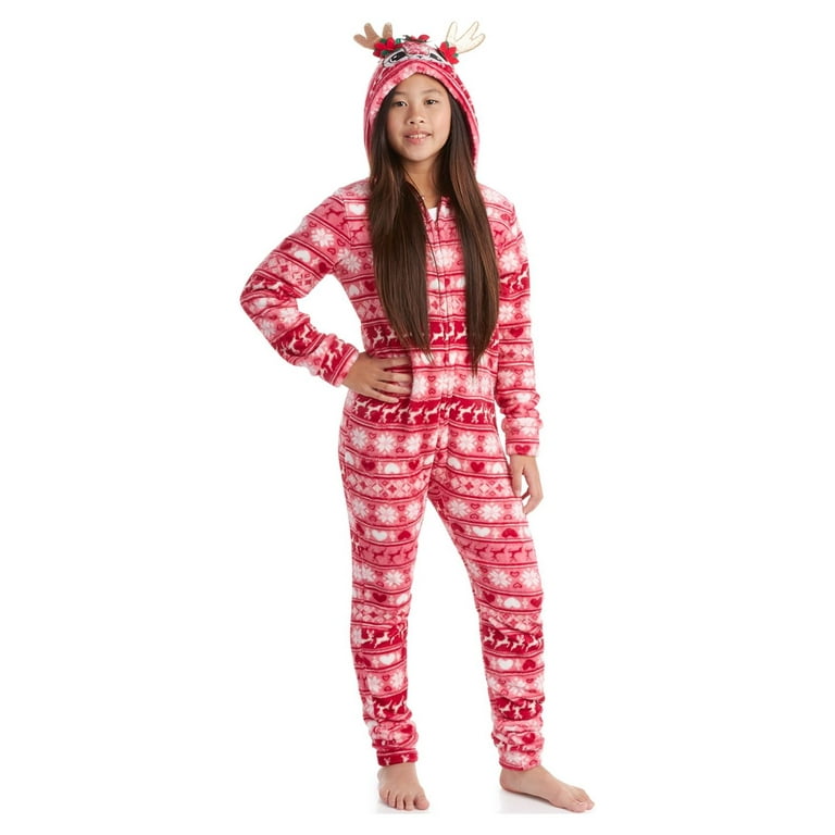 dELiAs Girls Pajamas Plush Fleece Sleepwear Onesie with 3D