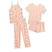 dELia*s Girls' Pajama Set - 4 Piece Sleep Shirt, Lounge Pants, Sleepwear Cami, Pajama Shorts (7-16)