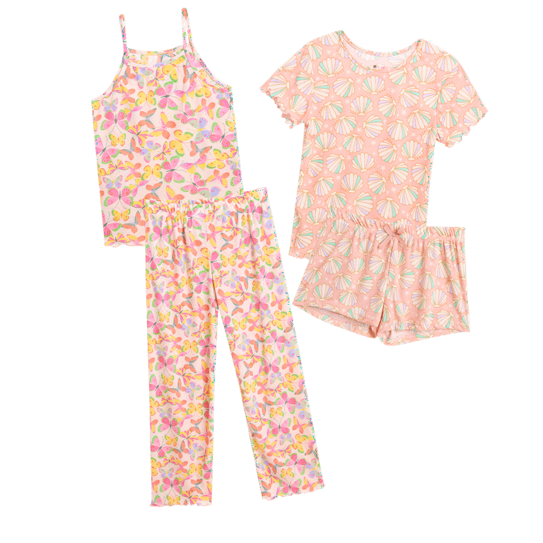 Boys Girls Pajamas Sets For Kids, Pink Hummingbird Toddler Sleepwear Lounge Short Sleeve Pj Set 2 Pcs