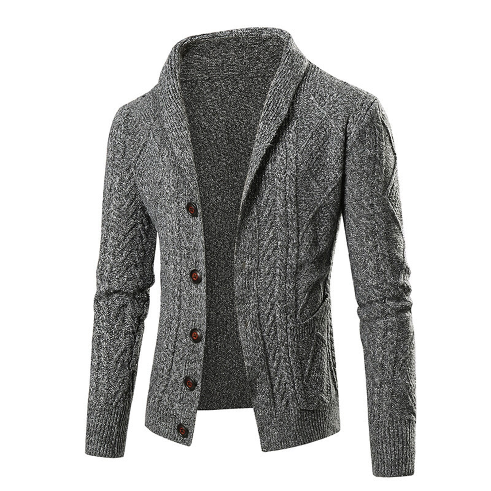 Cardigan Men's Knitted Turn-down Collar Coat Thin Loose Sweater main image 0