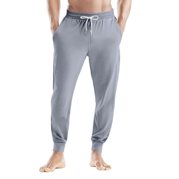 dGslk Men’s Athletic Jogger Sweatpants with Pockets, Adjustable Drawstring, Lightweight Breathable Workout Lounge Pants for Gym, Running, Casual Wear Light Gray 3XL