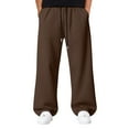 thumbnail image 1 of dGslk Men's Baggy Sweatpants Wide Leg Sweat Pants With Pockets Coffee L, 1 of 1
