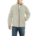 thumbnail image 1 of dGslk Mens Full Zip Fleece Jacket Lightweight Soft Outerwear Stand Collar Long Sleeve Warm Casual Coat for Everyday Wear Beige L, 1 of 2