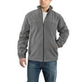 thumbnail image 1 of dGslk Mens Full Zip Fleece Jacket Lightweight Soft Outerwear Stand Collar Long Sleeve Warm Casual Coat for Everyday Wear Gray S, 1 of 2