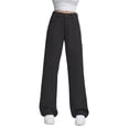 thumbnail image 1 of dGslk Women's High Waist Straight Leg Loose Casual Trousers Jeans Dark Gray 2XL, 1 of 2