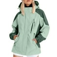 thumbnail image 1 of dGslk Women's Waterproof Ski Jacket, Windproof Winter Coat with Hood, Warm Fleece Lined Outdoor Snowboard Jacket for Hiking, Camping, and Snow Sports Mint Green M, 1 of 2