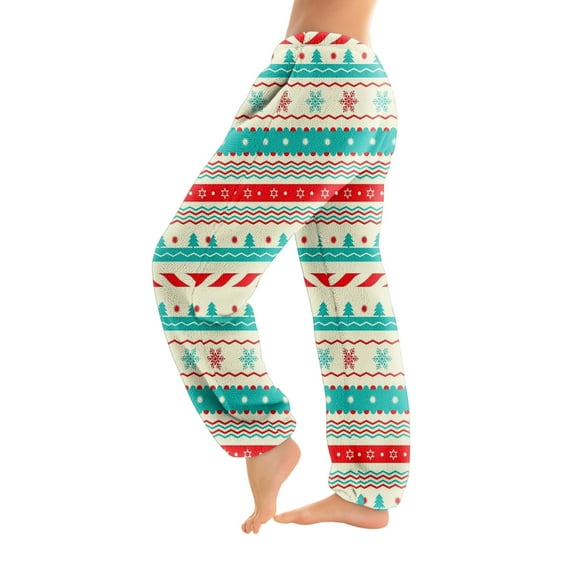dGslk Womens Cozy Fleece Pajama Pants Soft Plush Sleepwear Lounge Bottoms Elastic Waist Relaxed Fit Warm Winter Homewear Green F S