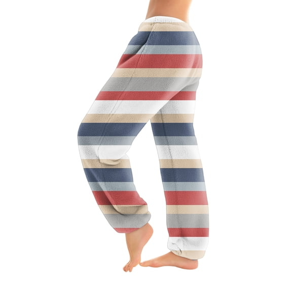 dGslk Womens Cozy Fleece Pajama Pants Soft Plush Sleepwear Lounge Bottoms Elastic Waist Relaxed Fit Warm Winter Homewear Saffron A L