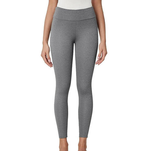 dGslk Womens Fleece Lined Thermal Leggings High Waist Stretchy Footed Pants Ultra Soft Warm Winter Tights for Cold Weather Gray D S