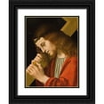 thumbnail image 1 of dOggiono, Marco 15x18 Black Ornate Wood Framed with Double Matting Museum Art Print Titled - Christ Carrying the Cross, 1 of 4
