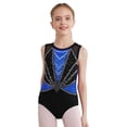 thumbnail image 1 of dPois Little Girls' Athletic Unitard Gymnastics Leotard Biketard Sleeveless Dance Clothing 6-16 Years Blue 6, 1 of 5