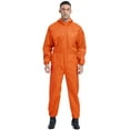 thumbnail image 1 of dPois Men's Long Sleeve Work Overall Jumpsuit Dustproof Mechanic Uniform Workshop Auto Workwear Orange XXL/180, 1 of 7