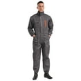 thumbnail image 1 of dPois Mens Reflective Stripes Coveralls Long Sleeve Zip Up Jumpsuits Work Overalls with Pockets Gray 185/3XL, 1 of 7