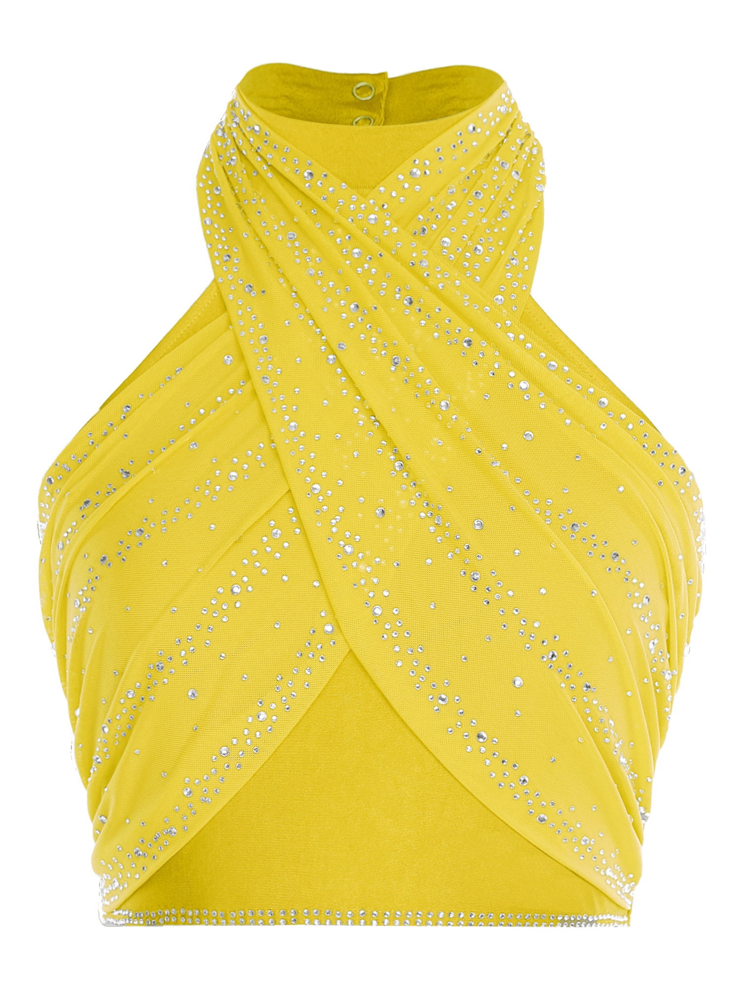 dPois Women's Latin Belly Dance Dance Top Salsa Samba Dancing Crop Tops ...