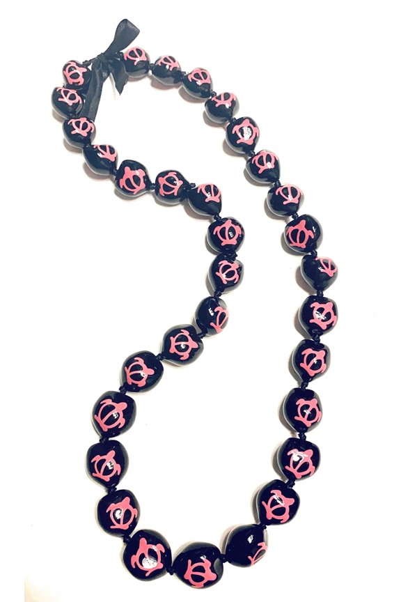 da Hawaiian Store Kukui Nut Lei Necklace &ndash; Hawaiian Honu Sea Turtle Design