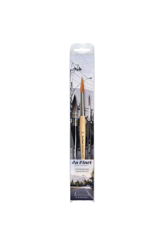 Artist Signature Collection by Ari de Goes Jr., Contemporary Landscape Brushes, Assorted, 3 Brush Set
