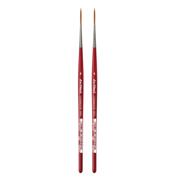 da Vinci COSMOTOP-SPIN Rigger Brush, Synthetic, Acrylic & Watercolor, Pointed Liner, Series 5880, Size 4, Pack of 2