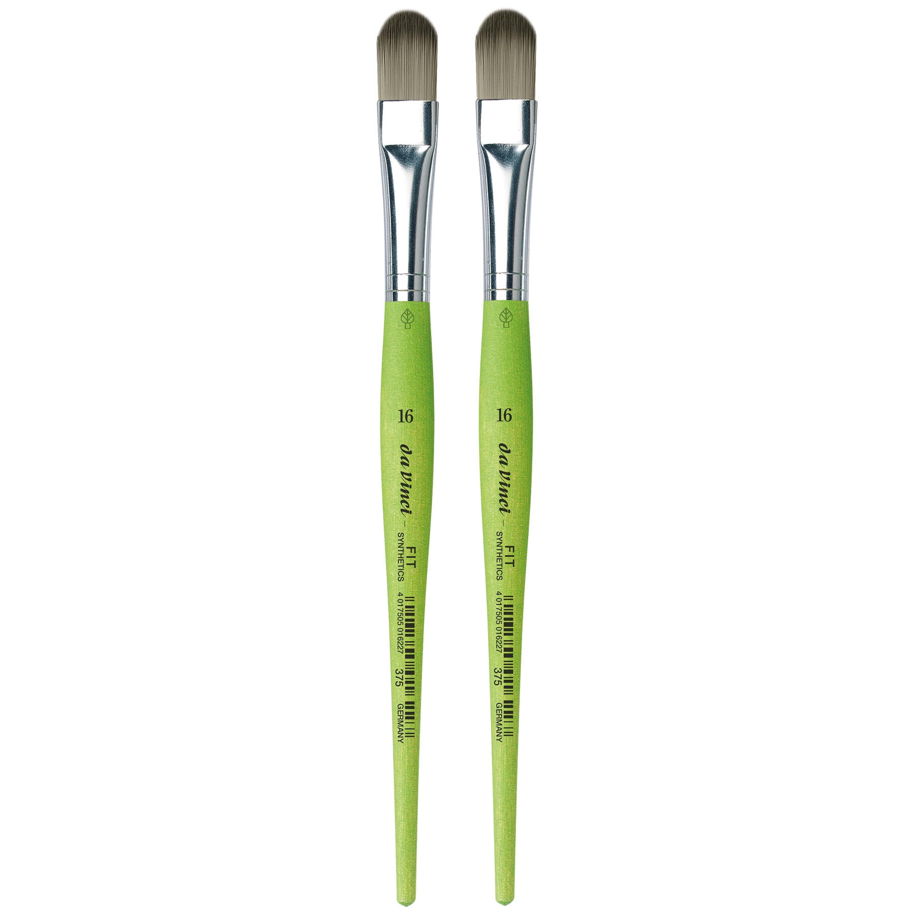 da Vinci FIT Synthetics Student Brush, Synthetic, Acrylic & Tempera, Filbert, Series 375, Size 16, Pack of 2