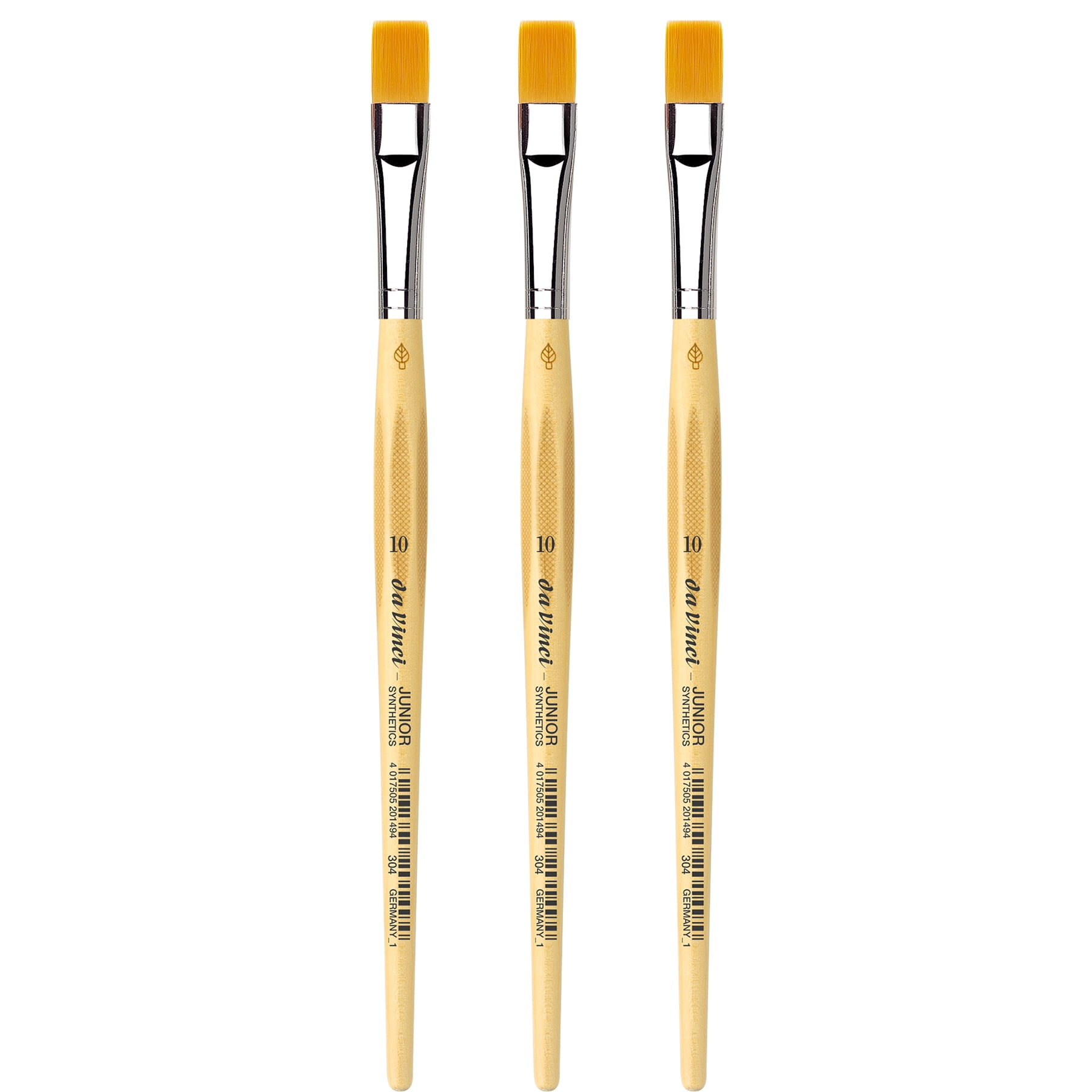 da Vinci JUNIOR Synthetics Student Brush, Synthetic, Tempera, Round, Series 304, Size 10, Pack of 3