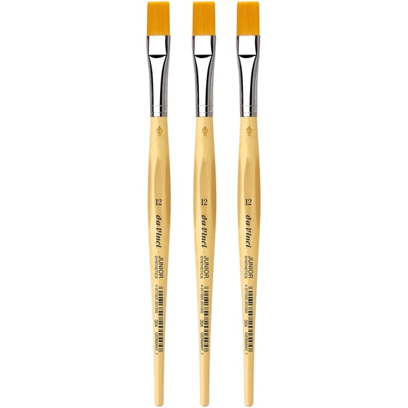 da Vinci JUNIOR Synthetics Student Brush, Synthetic, Tempera, Round, Series 304, Size 12, Pack of 3