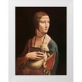 thumbnail image 1 of da Vinci, Leonardo 15x18 White Modern Wood Framed Museum Art Print Titled - La dama con l ermellino, 1 of 4