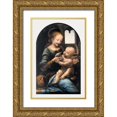 thumbnail image 1 of da Vinci, Leonardo 23x32 Gold Ornate Wood Framed with Double Matting Museum Art Print Titled - Benois Madonna, 1 of 4