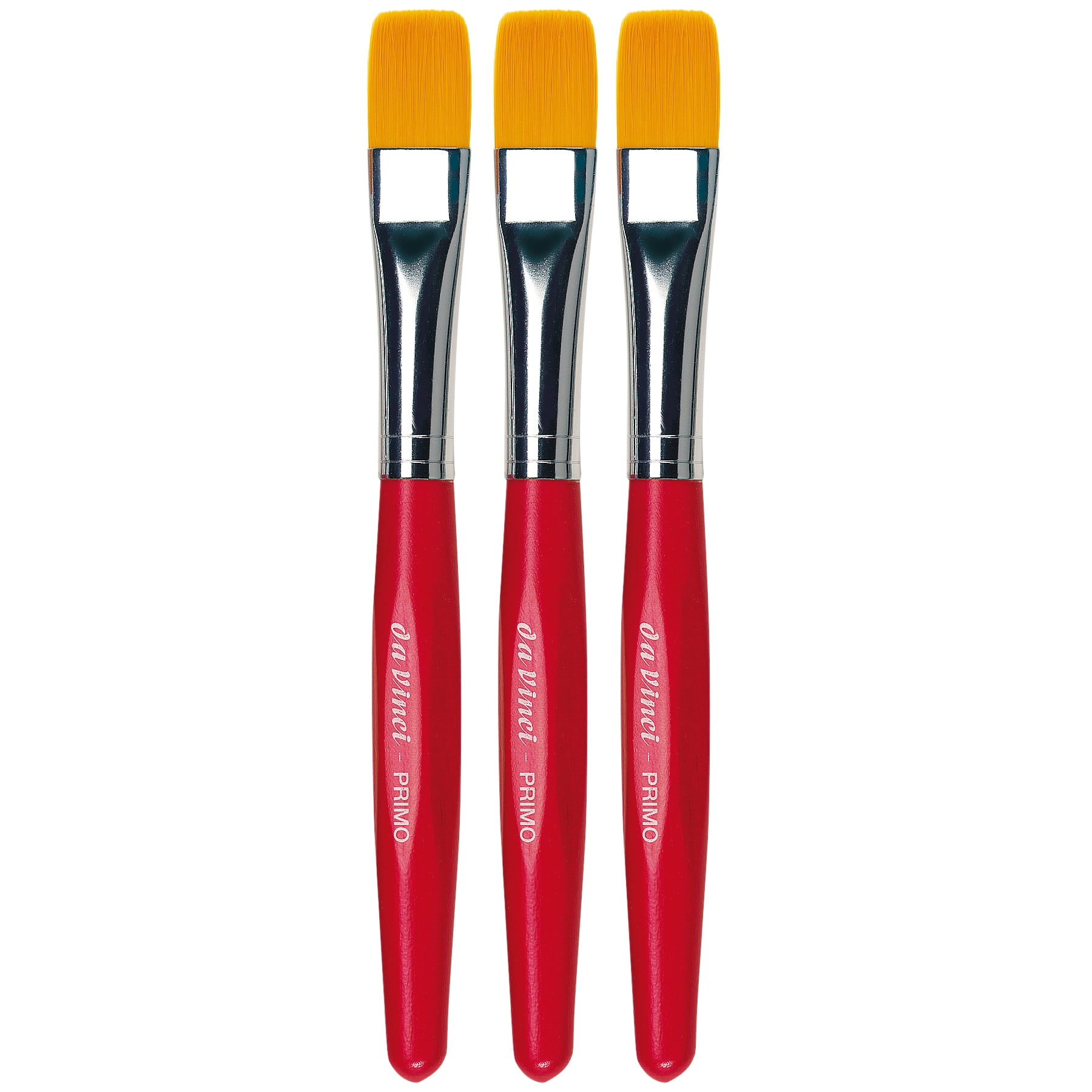 da Vinci PRIMO Preschool Brush, Synthetic, Tempera, Flat, Series 354R, Size 12, Pack of 3