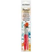 da Vinci PRIMO Preschool Brushes, Synthetics, Tempera, Red Handles, Assorted Sizes, 2 Brush Set