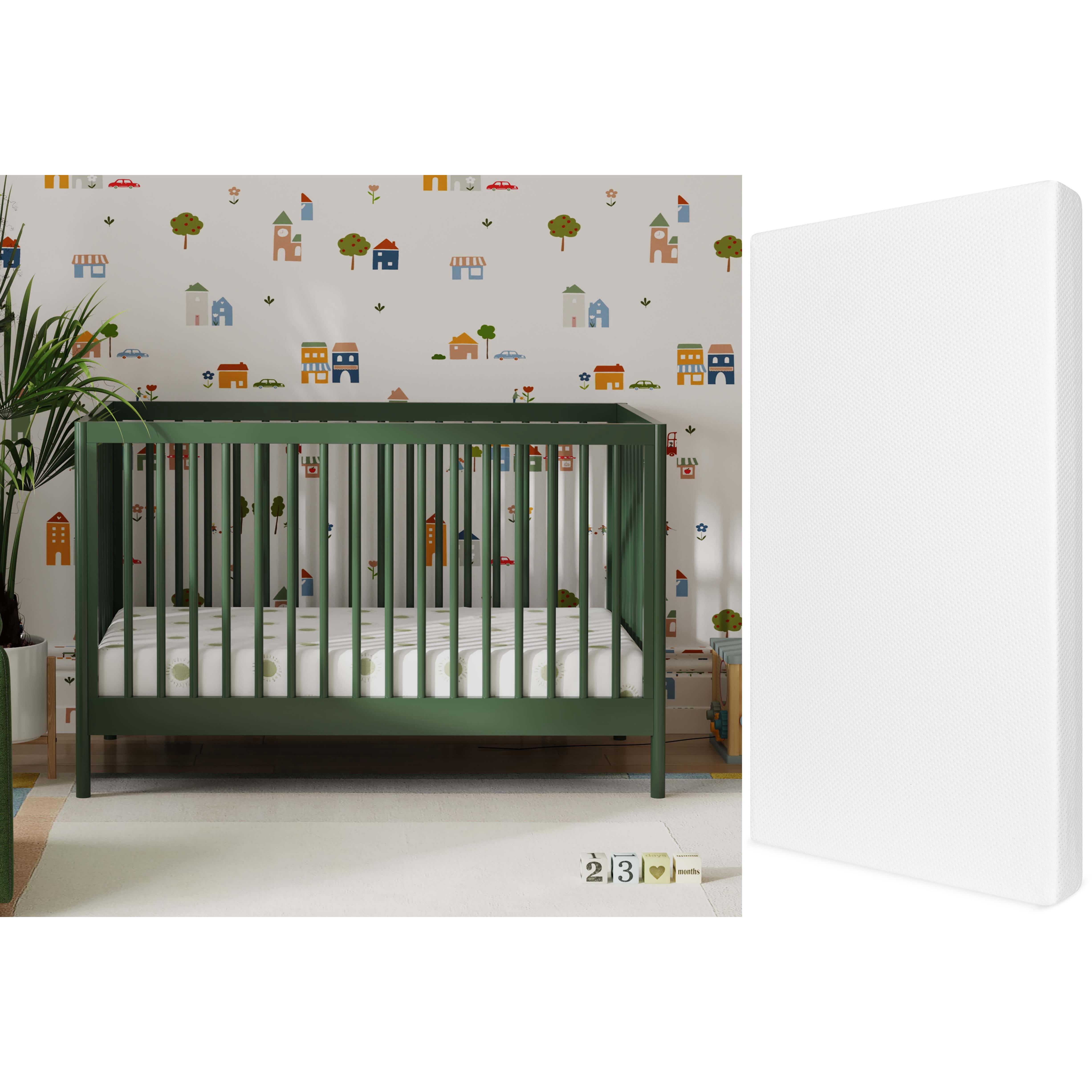 daVinci Birdie 3-in-1 Convertible Crib + Comfort Crib and Toddler mattress