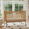 thumbnail image 1 of daVinci Jenny Lind 3-in-1 Convertible Stationary Crib in Honey Finish & Mattress Bundle, 1 of 4