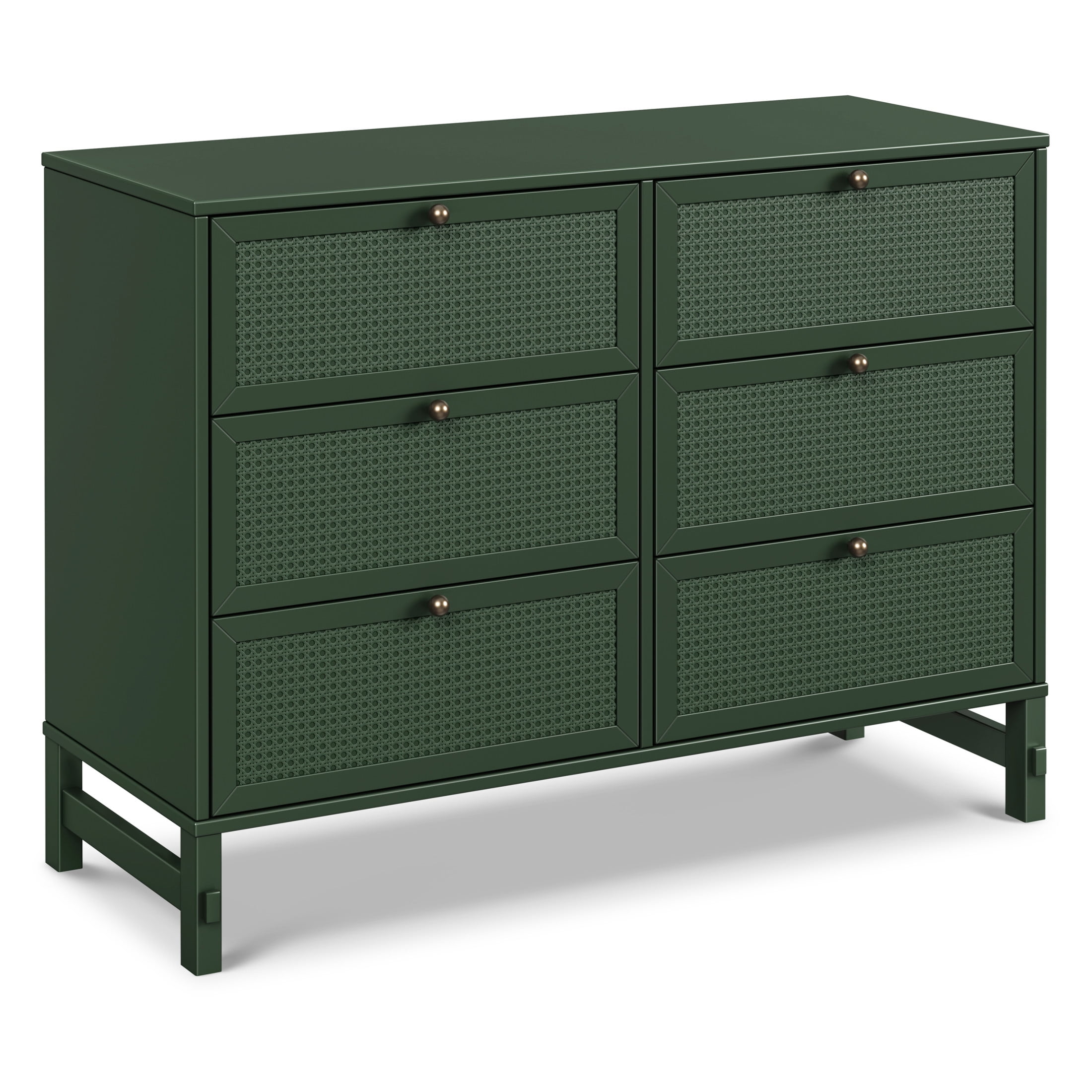 Forest Green Painted 6-Drawer Nursery Dresser
