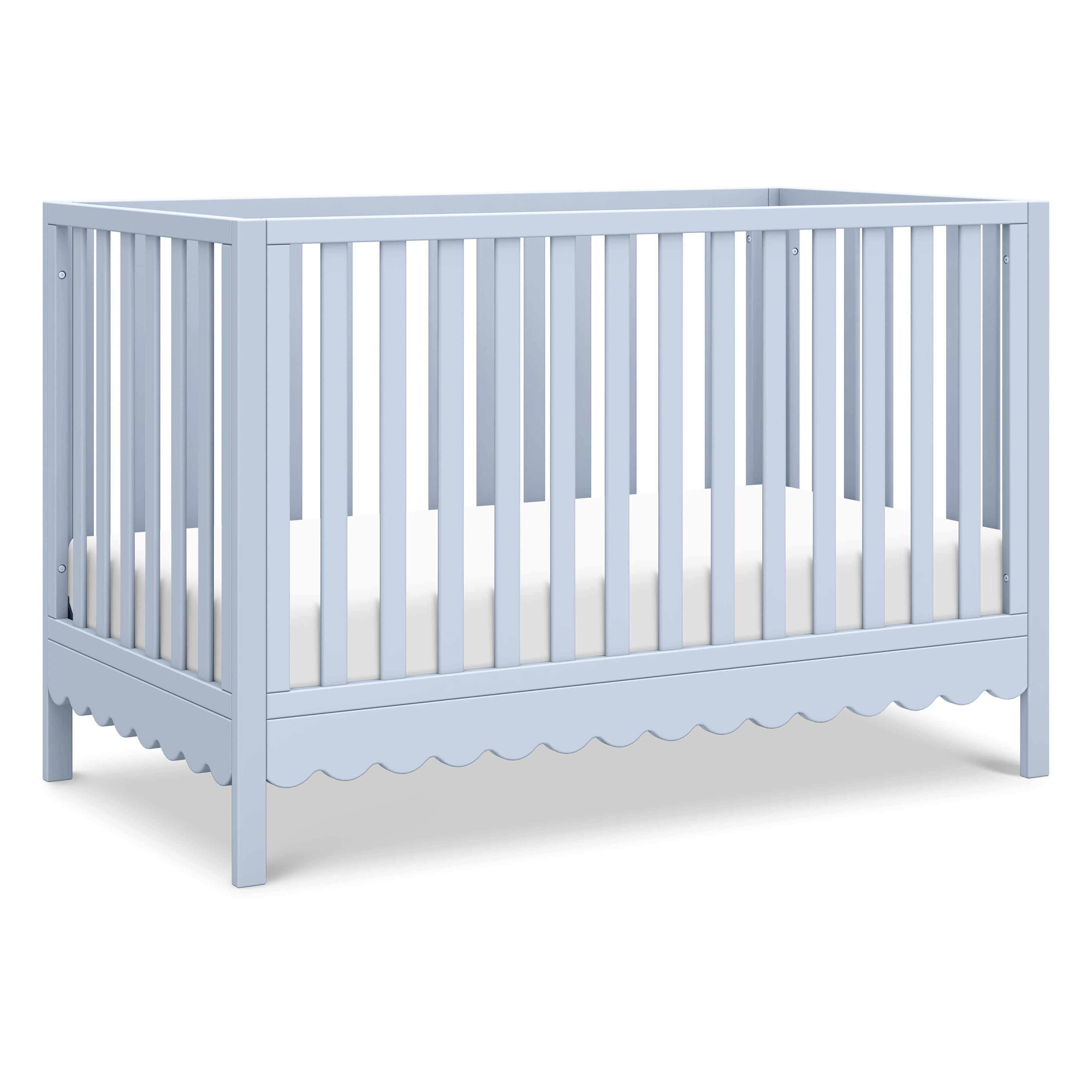 Powder Blue Pine Wood 4-in-1 Convertible Crib