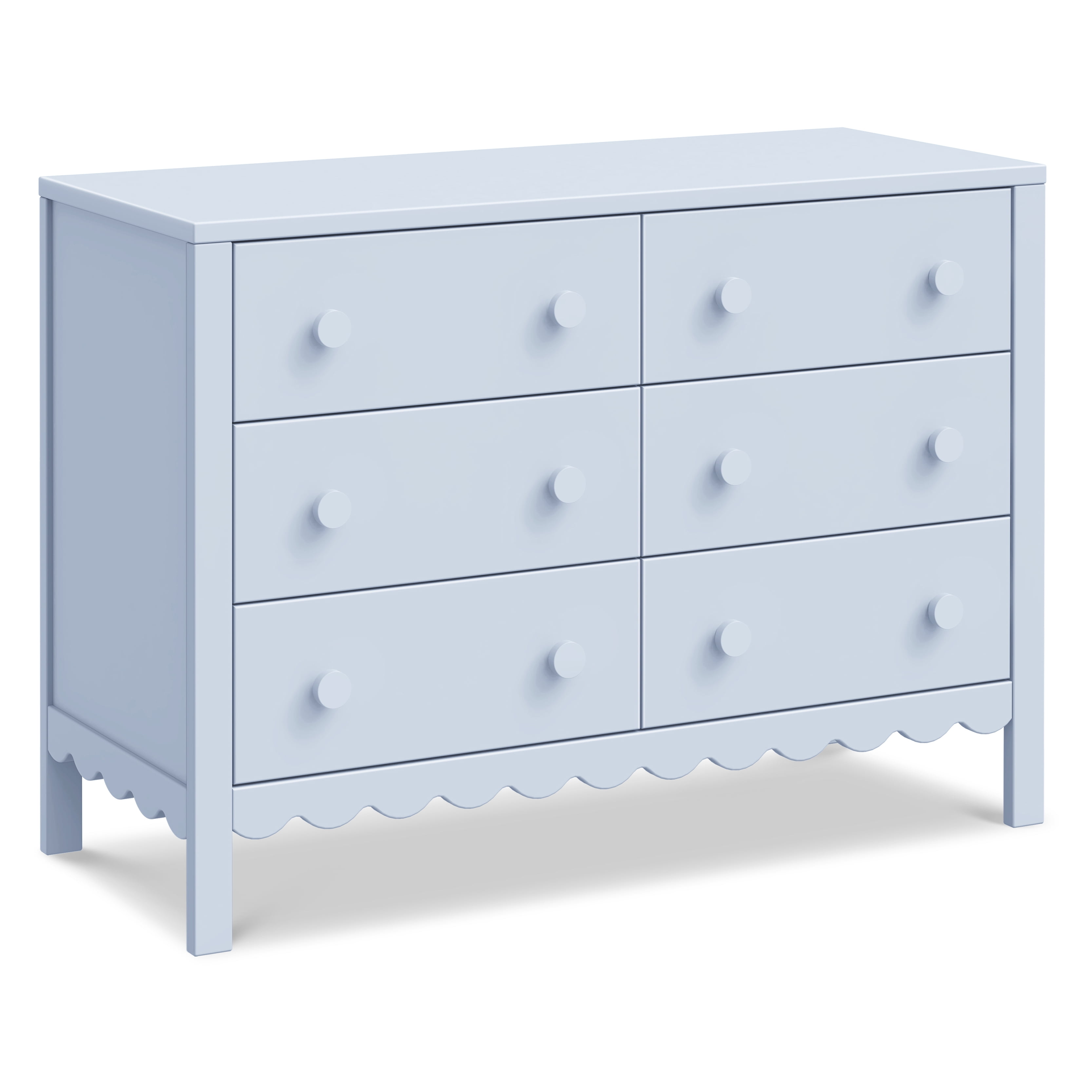 daVinci Sammy Scallop 6-Drawer Dresser in Powder Blue - Walmart.com