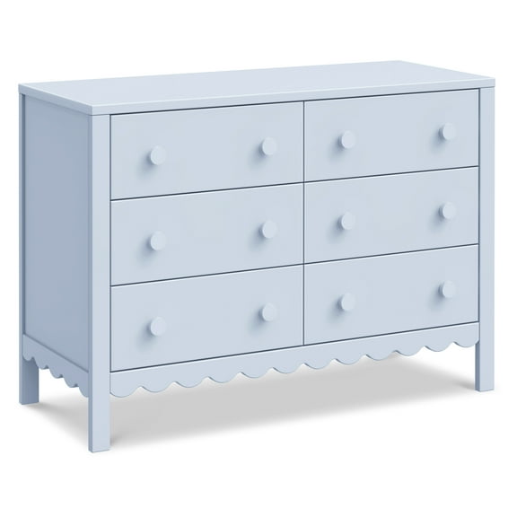 daVinci Sammy Scallop 6-Drawer Dresser in Powder Blue