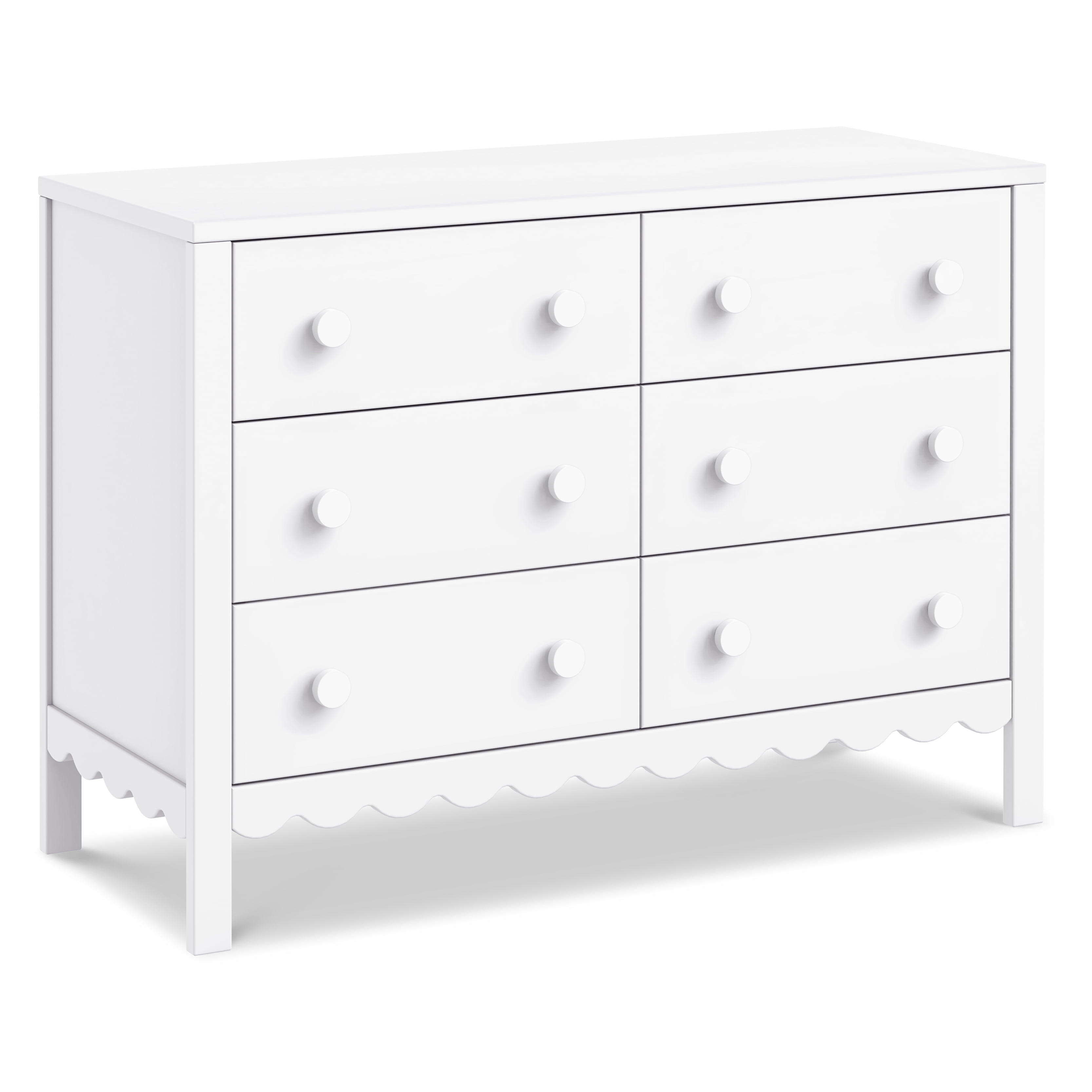 daVinci Sammy Scallop 6-Drawer Dresser in White - Walmart.com