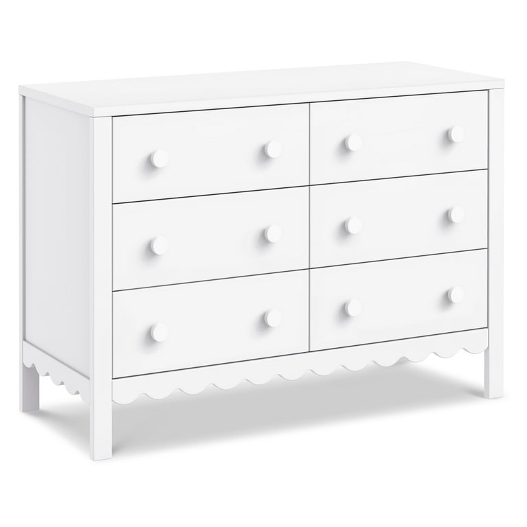 daVinci Sammy Scallop 6-Drawer Dresser in White - Walmart.com