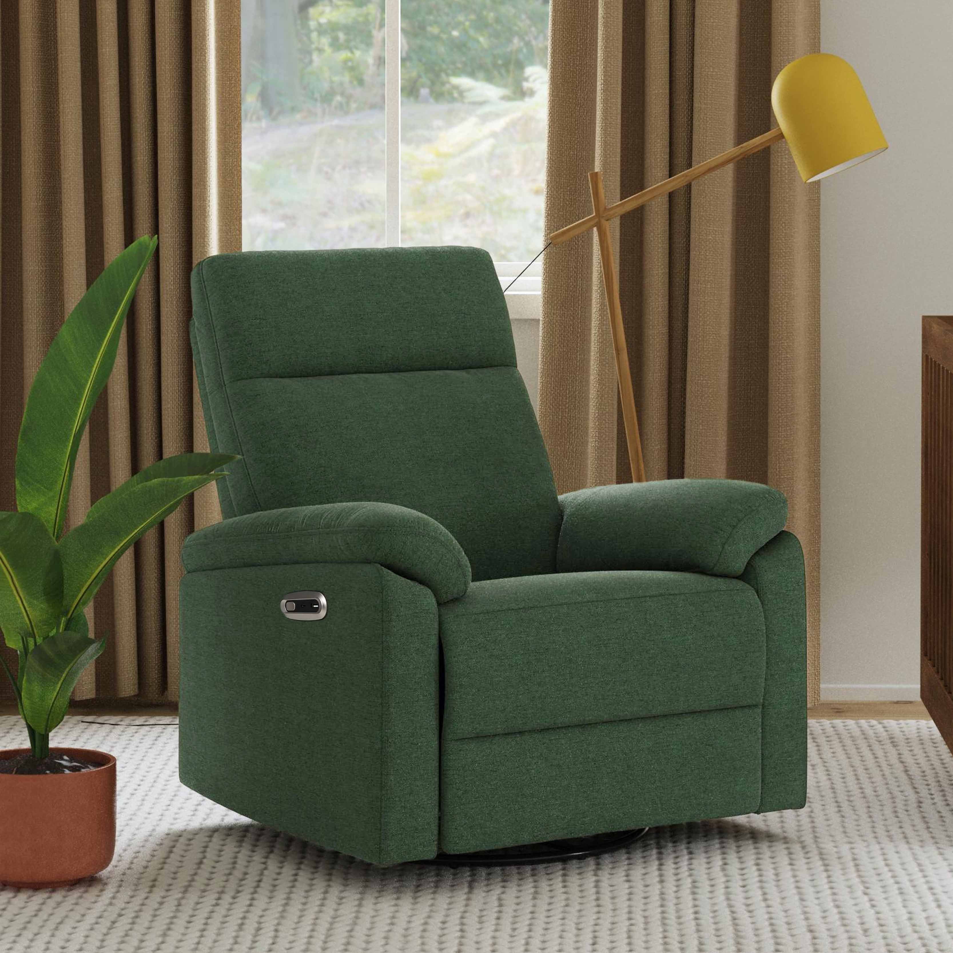 daVinci Suzy Electronic Swivel Recliner, Power Recliner with USB