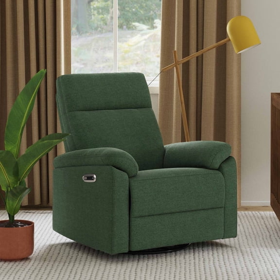 daVinci Suzy Electronic Swivel Recliner, Pine Green