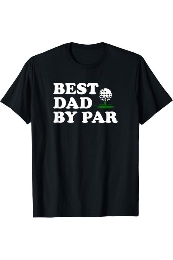Dad Golf Shirt Best Dad By Par Vintage Father's Day Golfing T-shirt
