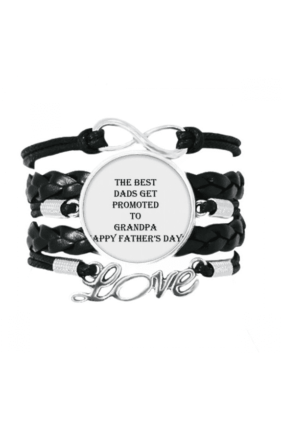 dad promoted to grandpa father's festival bracelet love accessory twisted leather knitting wristband