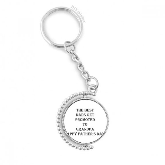dad promoted to grandpa father's festival rotatable keyholder disc accessories chain clip
