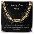 thumbnail image 1 of daddy of an angel, Cuban Link Chain, Stainless Steel or Yellow Gold, Message Card & Gift Box, 1 of 5
