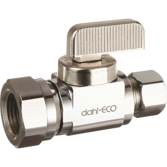 dahl 3/8 In. FIP x 3/8 In. OD Comp Straight Plated Supply Stop 511-52-31-BAG