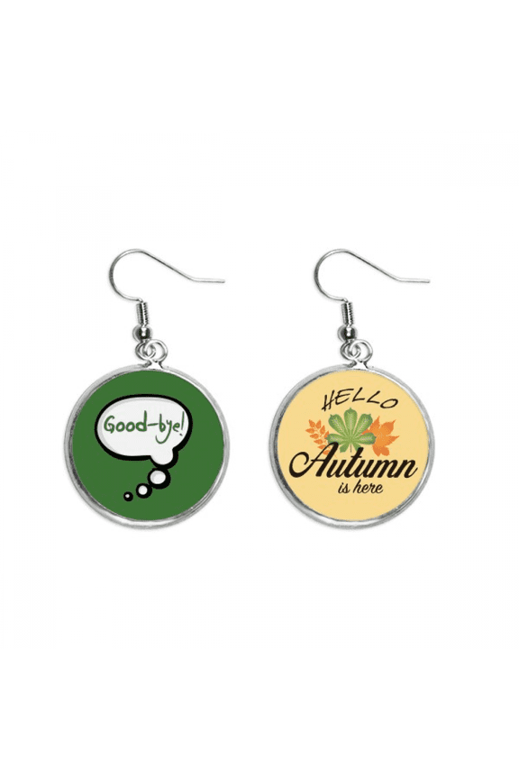 daily language chat goodbye farewell earring dangle autumn earring jewelry