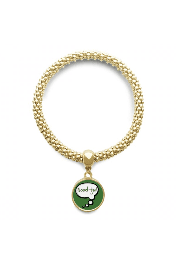 daily language chat goodbye farewell en chain bracelet pendant jewelry hand ornament