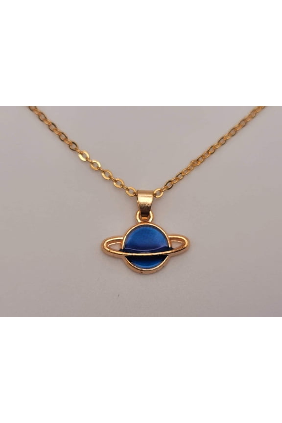 dainty planet necklace / Saturn necklace / ufo necklace / alien necklace /planet
