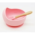 thumbnail image 1 of daintyBABY Silicone Bowl and Spoon Set- Pink, 1 of 4